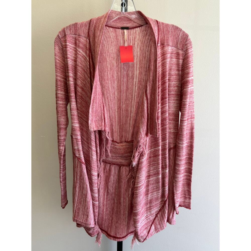 Free People Women's Red Long Sleeve Sweater Size S #51215